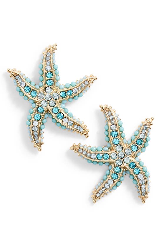 Baublebar Newpoart Starfish Crystal Stud Earrings In Blue ModeSens