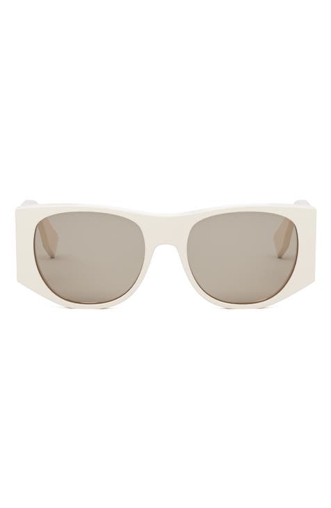 The Fendi Baguette 54mm Oval Sunglasses