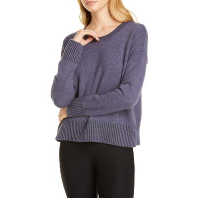 Eileen Fisher Cashmere Blend Box Sweater, Grey