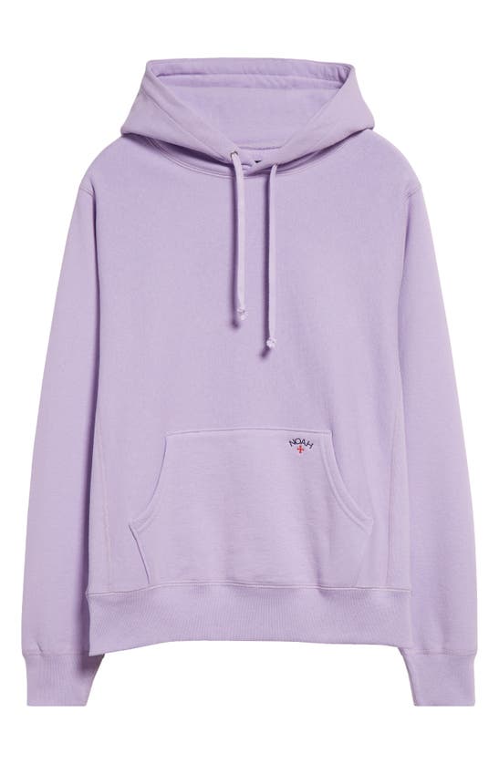 Shop Noah Classic Cotton Fleece Hoodie In Lilac Breeze