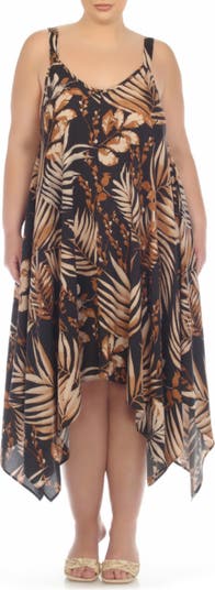 BOHO ME Print Handkerchief Hem Maxi Dress | Nordstromrack