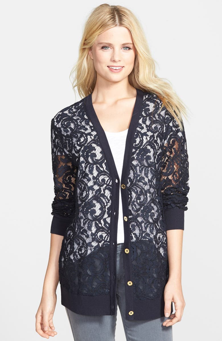 MICHAEL Michael Kors Long Lace Cardigan | Nordstrom