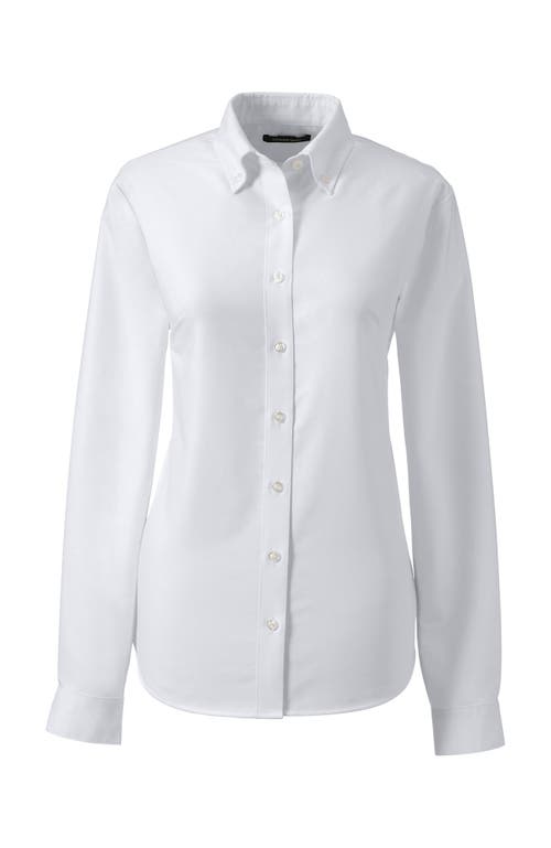 Shop Lands' End School Uniform  Long Sleeve Oxford Dress Shirt In White