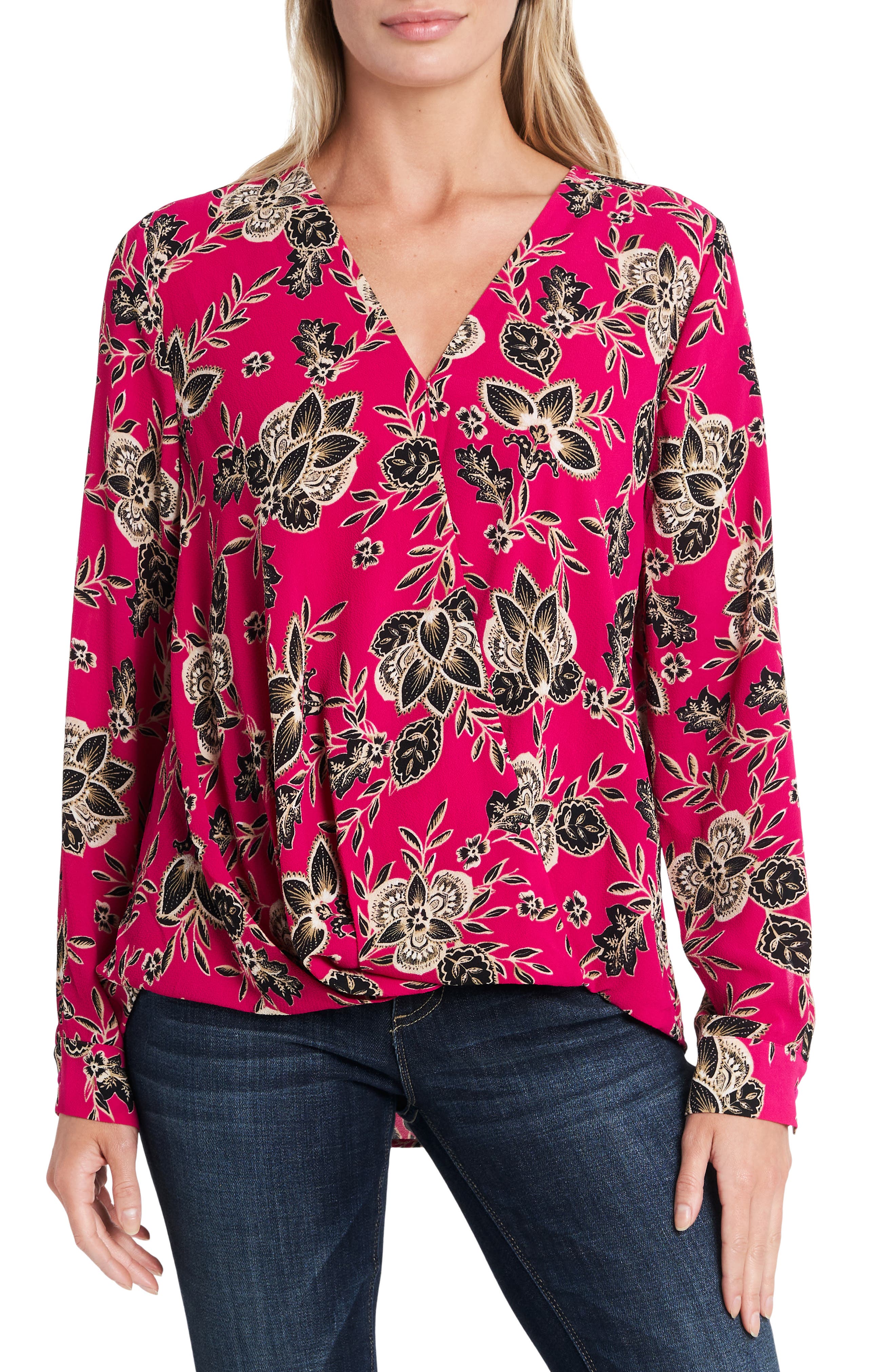 vince camuto floral print top