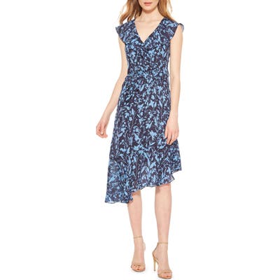 Parker Brynlee Asymmetrical Ruffle Dress, Blue