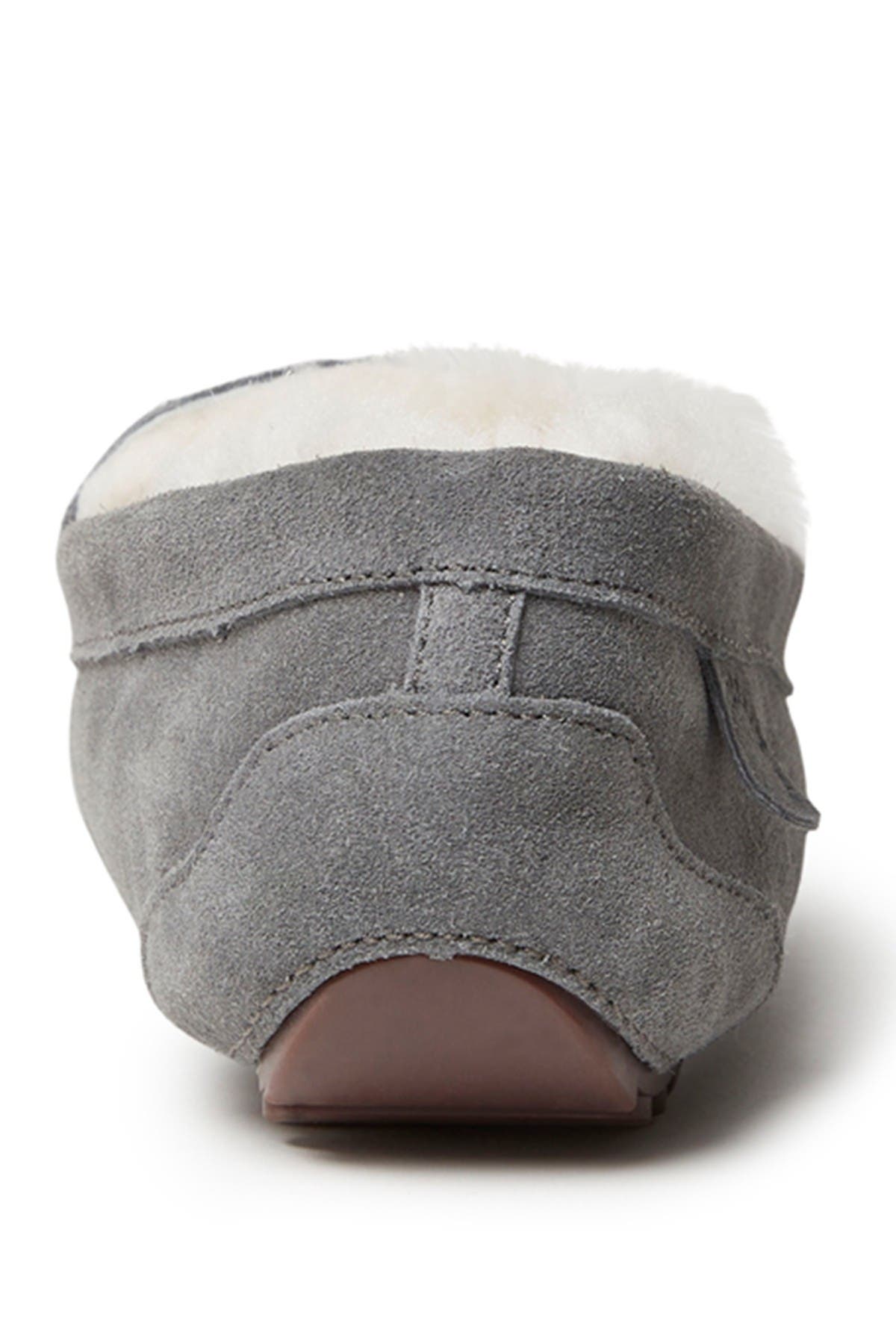 dearfoams fireside melbourne genuine shearling lined moccasin slipper
