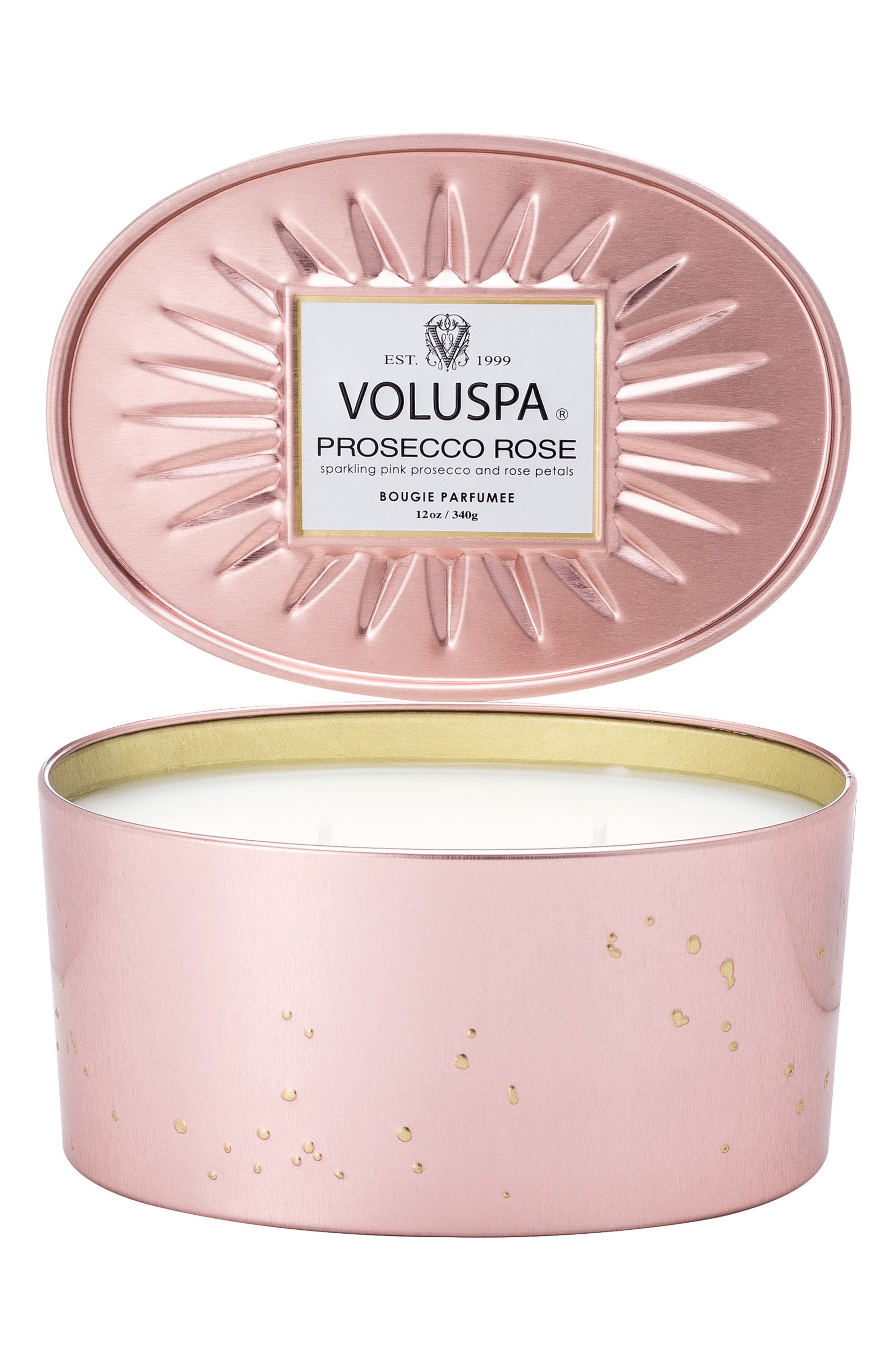 Voluspa Vermeil Prosecco Rose Oval Tin TwoWick Candle Nordstrom