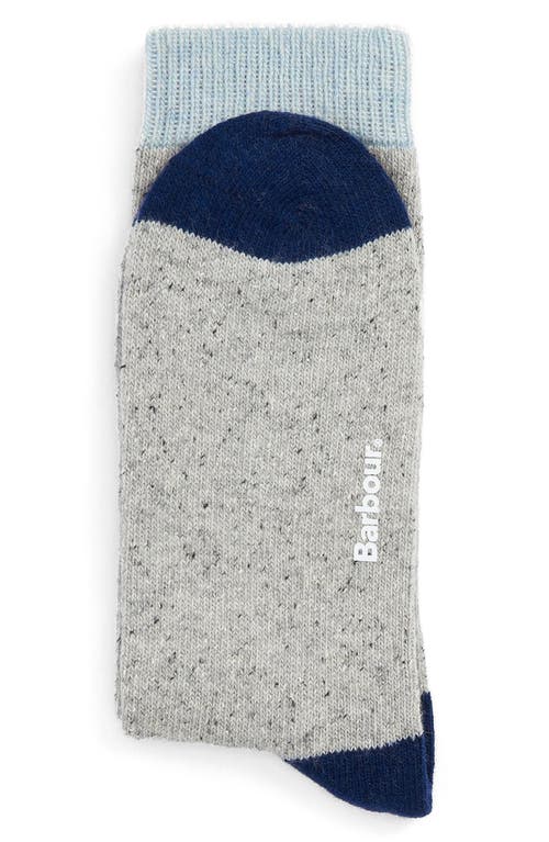 Shop Barbour Fair Isle & Solid Assorted 2-pack Wool Blend Crew Socks In Blue Granite Mix