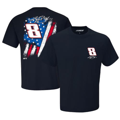 NASCAR Men's Richard Childress Racing Team Collection Navy Kyle Busch Exclusive Tonal Flag T-Shirt