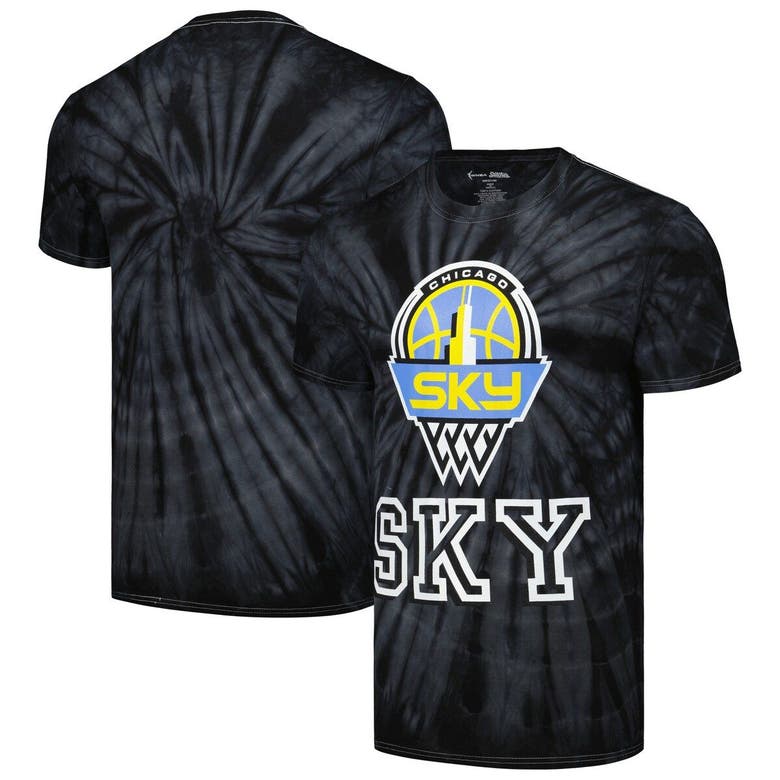 Stitches Unisex  Black Chicago Sky Tie-dye Logo T-shirt