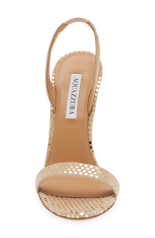 Shop Aquazzura So Nude Paillette Embellished Slide Sandal In Beige/gold