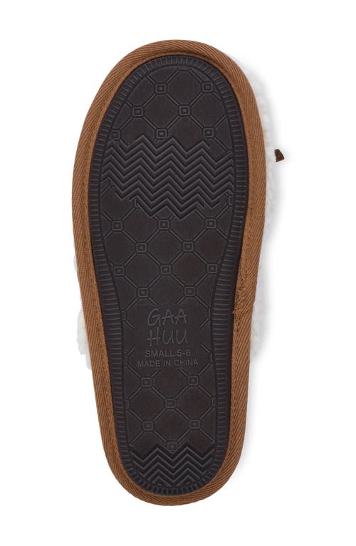 Gaahuu Faux Shearling Lined Slipper In Natural