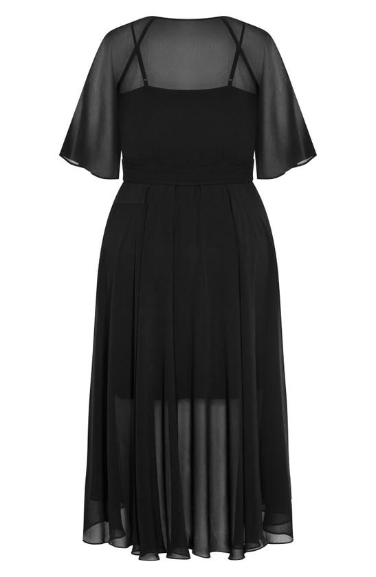 Shop City Chic Enthral Me Wrap Dress In Black