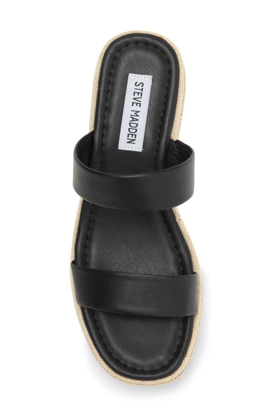 Shop Steve Madden Merrcer Platform Slide Sandal In Black