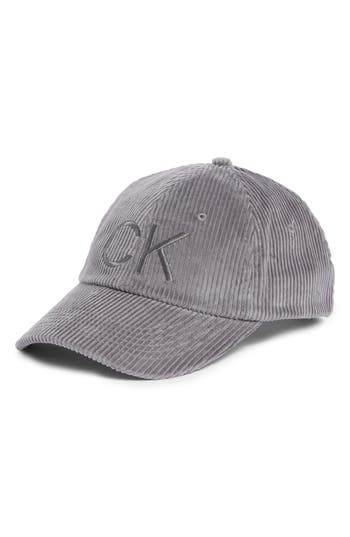 Calvin Klein Ck Corduroy Baseball Cap<br /> In 020 Grey