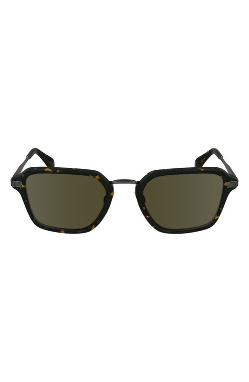 Paul Smith Kramer 52mm Rectangular Sunglasses In Dark Havana