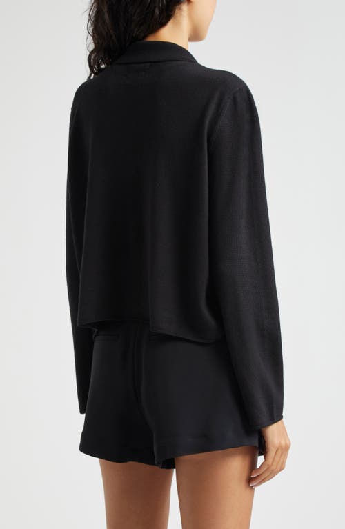 Shop Bode Abilene Beaded Wool Cardigan In Black