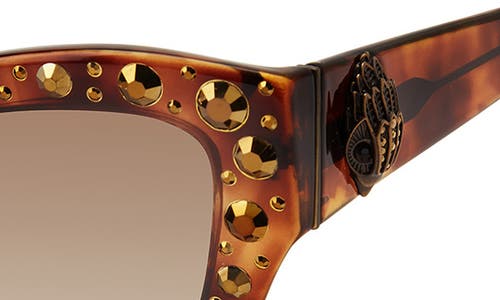 Kurt Geiger London 51mm Cat Eye Sunglasses In Havana/brown Gradient