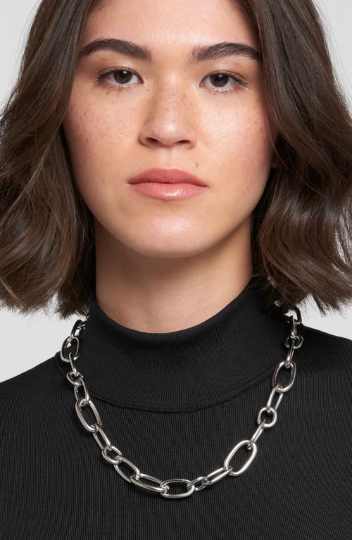Adornia Chunky Chain Link Necklace In Silver