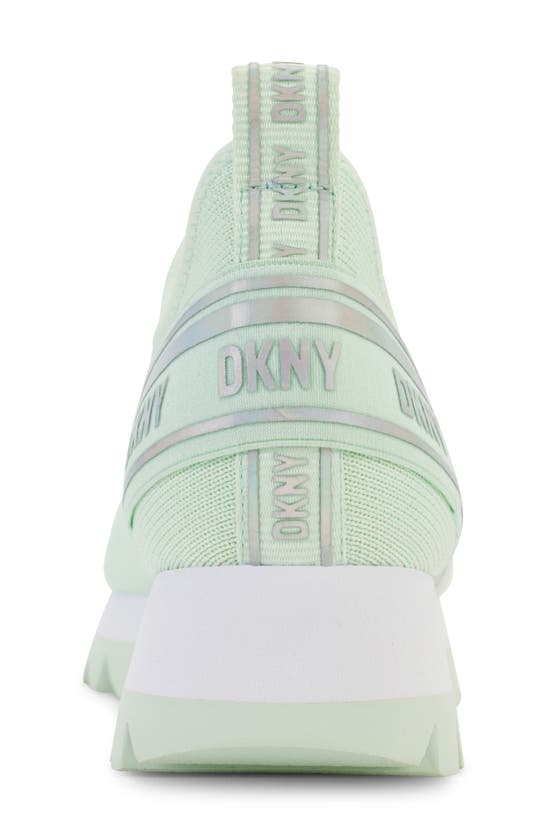 Shop Dkny Abbi Knit Sneaker In Seafoam