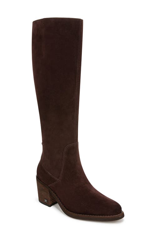 Shop Sam Edelman Soyer Knee High Boot In Café Noir