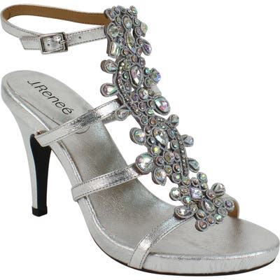 J.renee Embellished Strappy Sandal B - Metallic