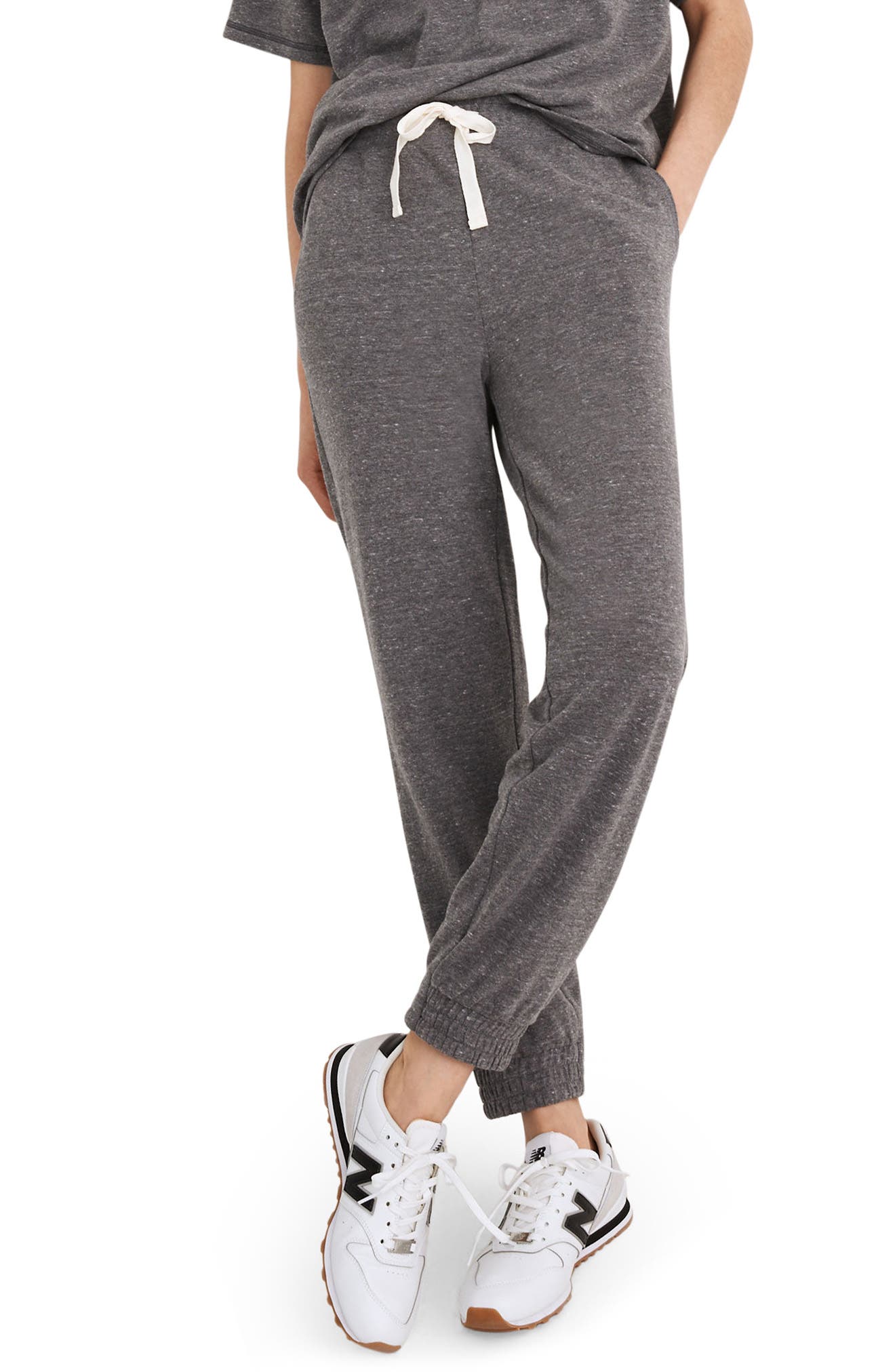 Madewell MWL Skyterry Easygoing Sweatpants in Heather Storm
