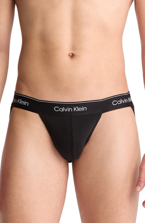 Calvin Klein Stretch Cotton Jockstrap, Briefs & Boxer Briefs In Black/black/black
