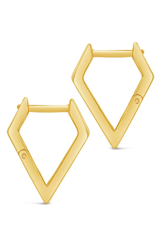 Sterling Forever Katalina Cubic Zirconia Hoop Earrings In Gold