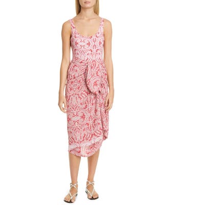 Etro Paisley Cover-Up Wrap Skirt, Size One Size - Pink