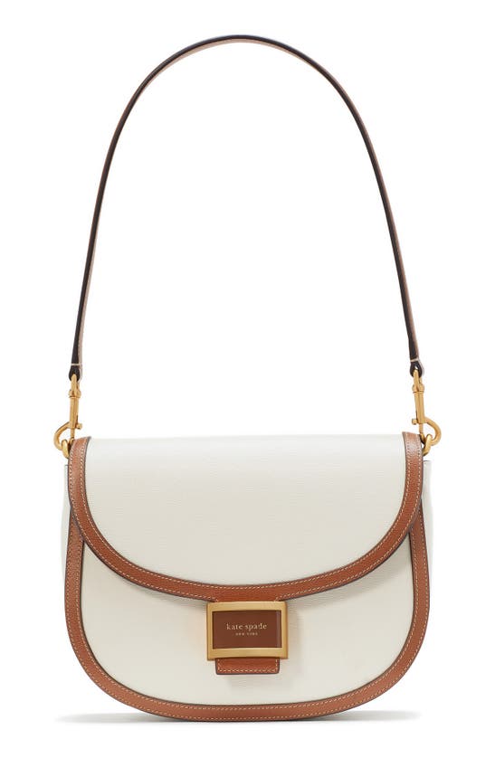 Kate Spade Katy Textured Leather Convertible Shoulder Bag In White