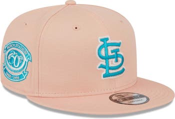 New Era Men's Pink St. Louis Cardinals Sky Aqua Undervisor 9FIFTY Snapback  Hat