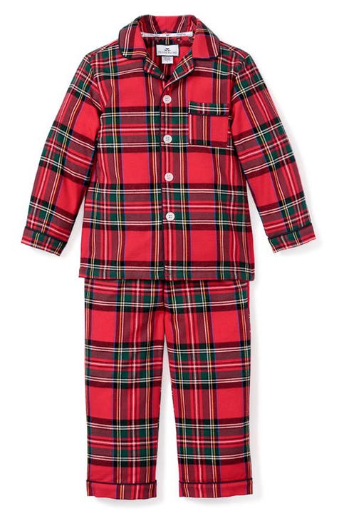 Kids Pajamas - Flannel Pajamas (Big Kid, 12, Red/Green) 