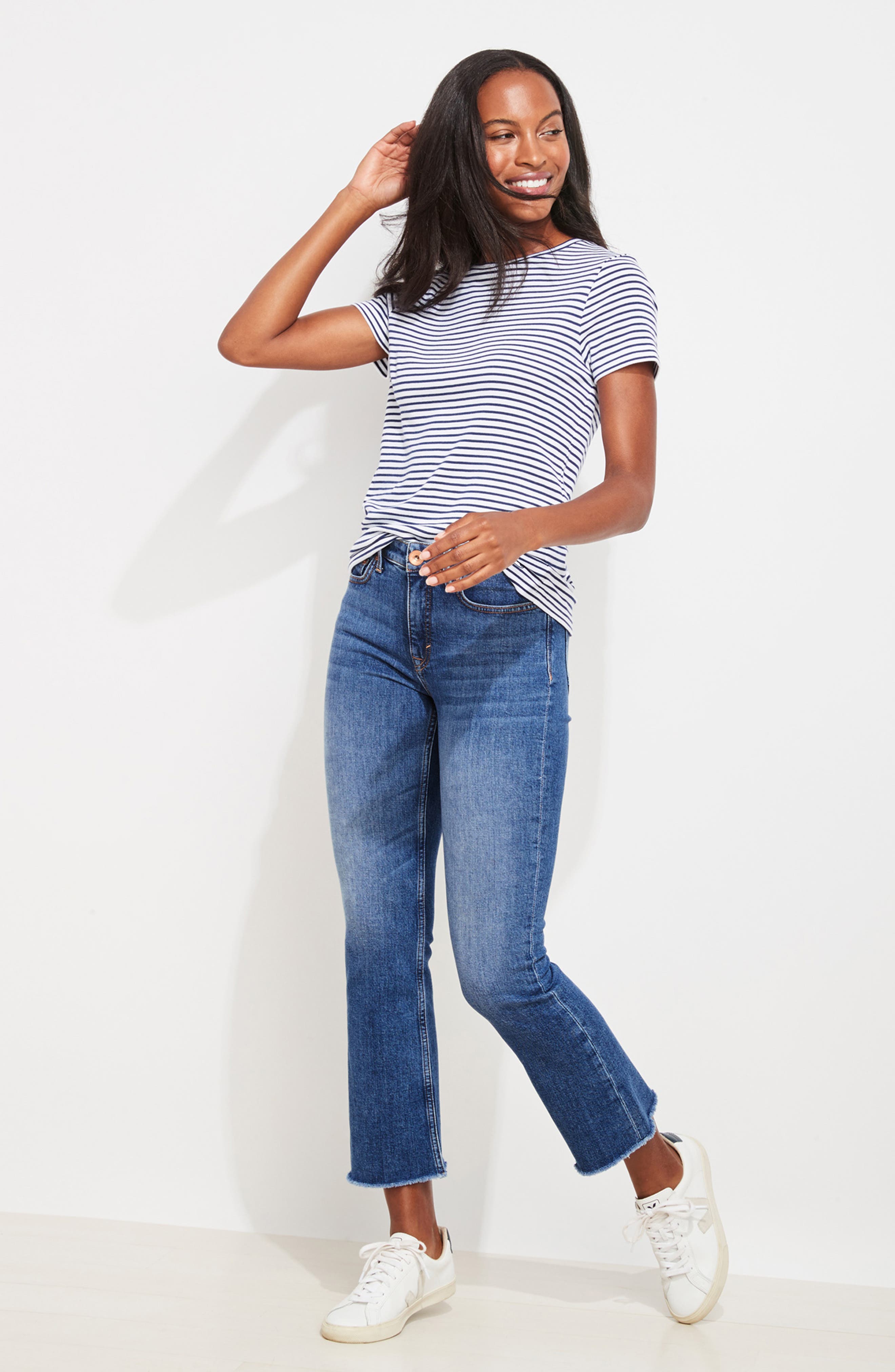 vineyard vines Jamie Raw Hem Kick Flare Jeans Nordstrom