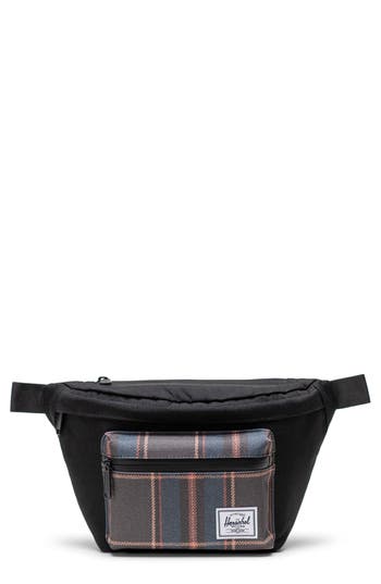 Herschel Supply Co . Pop Quiz Belt Bag In Black Winter Plaid
