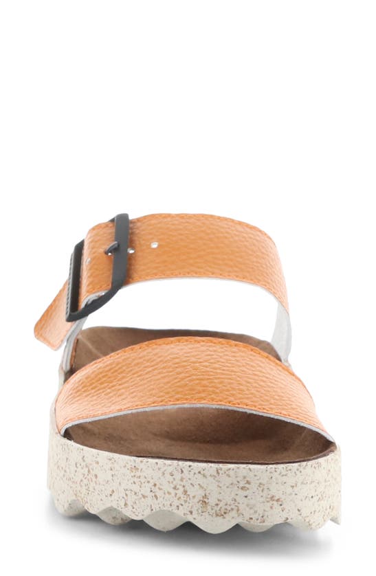 Shop Asportuguesas By Fly London Coly Platform Slide Sandal In Orange Eco Faux Leather