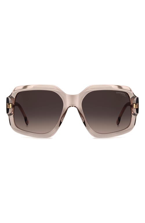 Carrera Eyewear 56mm Gradient Square Sunglasses In Nude/brown Sf