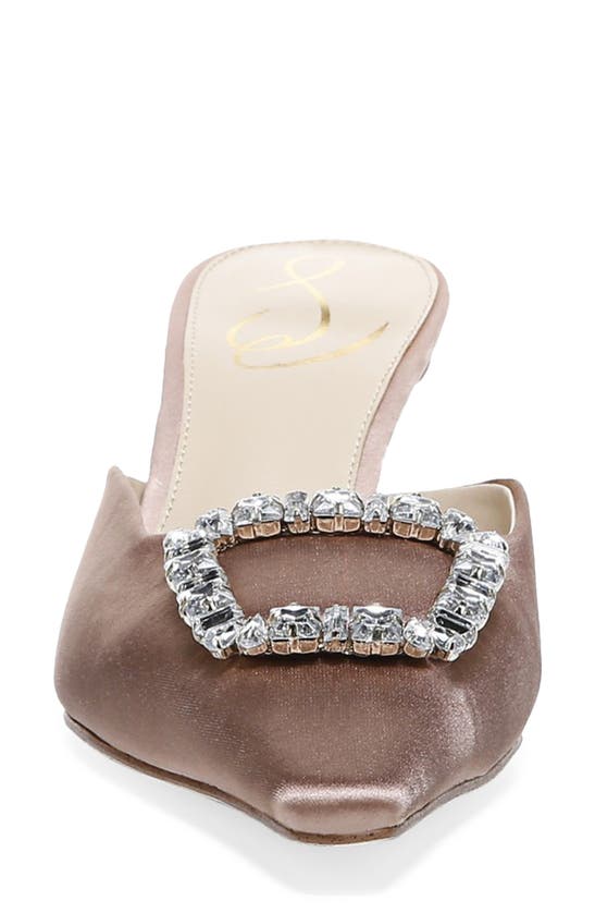 Sam Edelman Brit Jewel Mule In Praline Satin