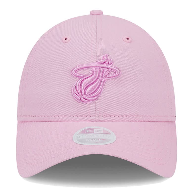 Shop New Era Pink Miami Heat Colorpack Tonal 9twenty Adjustable Hat