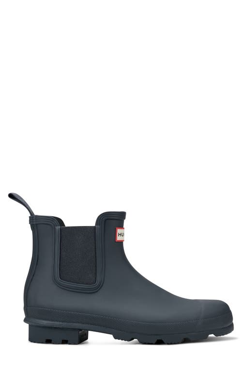 Shop Hunter Original Waterproof Chelsea Rain Boot In Navy/navy