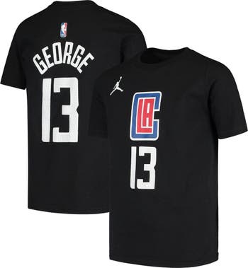 Paul George La Clippers Jordan Brand Youth Statement Edition Name & Number T-Shirt - Black