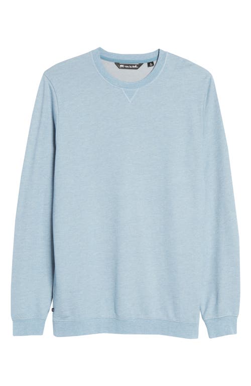 Travismathew Fink 2.0 Crewneck Sweatshirt In Heather Copen Blue