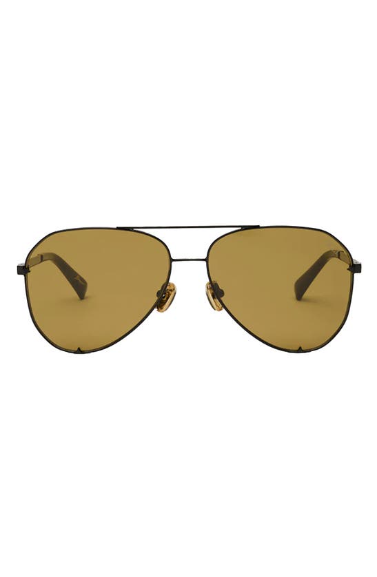 Shop Dezi Blueprint 60mm Aviator Sunglasses In Black / Olive Smoke