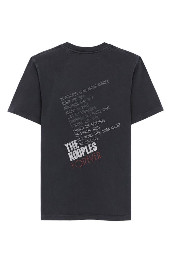 Shop The Kooples Cheetah Jersey Graphic T-shirt In Black Washed