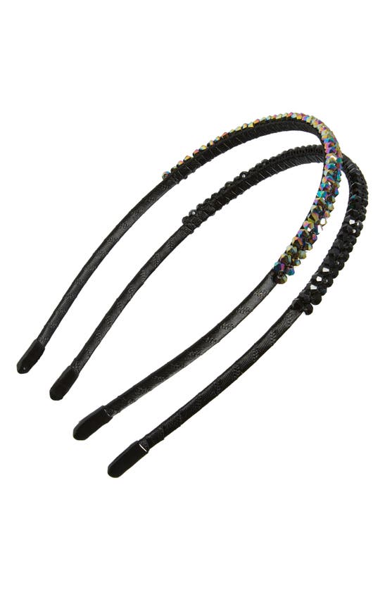 Tasha 2-pack Crystal Headbands In Black