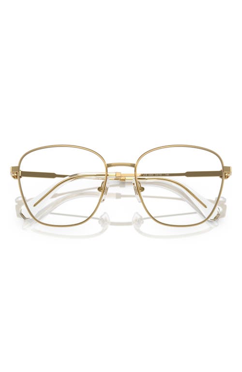 Swarovski 52mm Square Optical Glasses In Gold