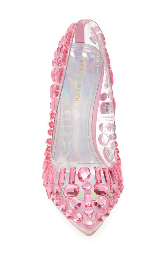 Shop Azalea Wang Blakely Crystal Pump In Pink