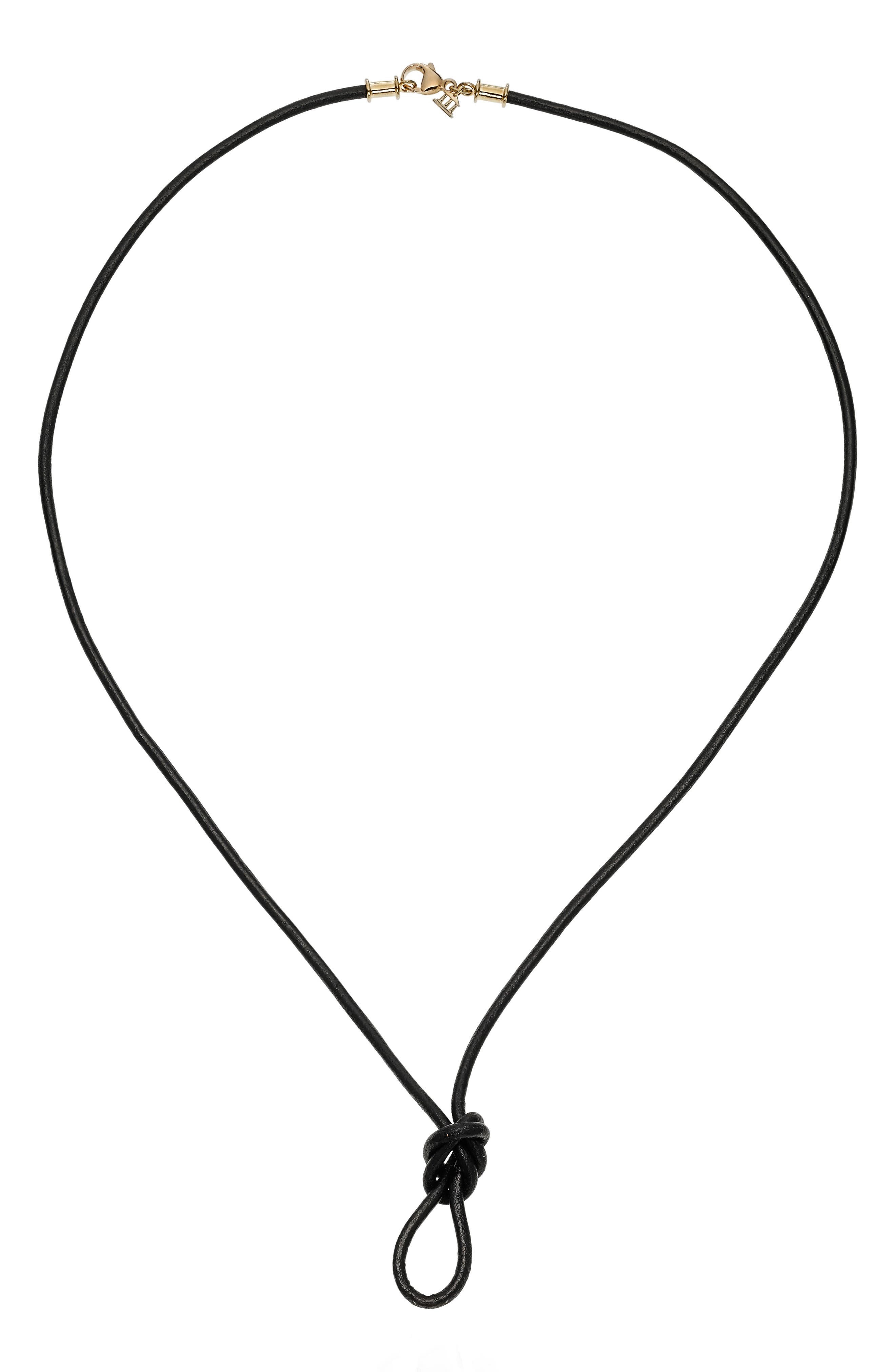 Black Leather Cord Necklace | Nordstrom