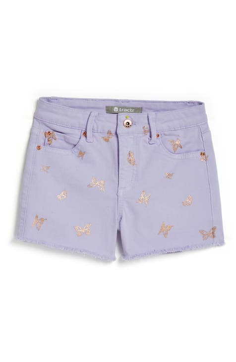 Kids' Foil Butterfly Cutoff Denim Shorts (Big Kid)