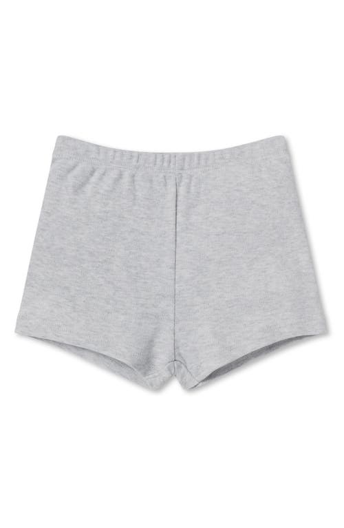 Mori Snoozy Fitted Two-piece Graphic Short Pajamas In Grey Marl